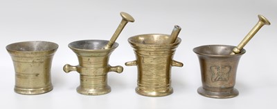 Lot 265 - Four 17th Century and Later Bronze Mortars,...