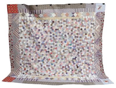 Lot 2055 - 19th Century Patchwork Quilt, comprising a...