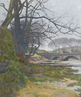 Lot 1026 - Ernest Moore (1865-1940) Bridge over Yorkshire...