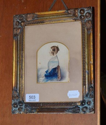 Lot 503 - An early 19th century miniature portrait of a lady