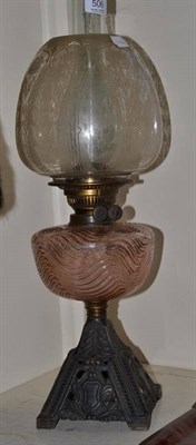 Lot 506 - Victorian oil lamp