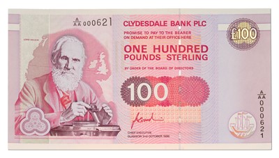 Lot 406 - Scotland, Clydesdale Bank £100, 2nd October...