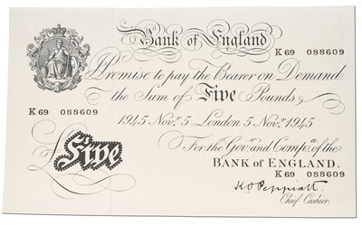 Lot 392 - Bank of England, Five Pounds, London November...