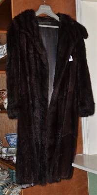 Lot 507 - Three quarter length dark musquash fur coat