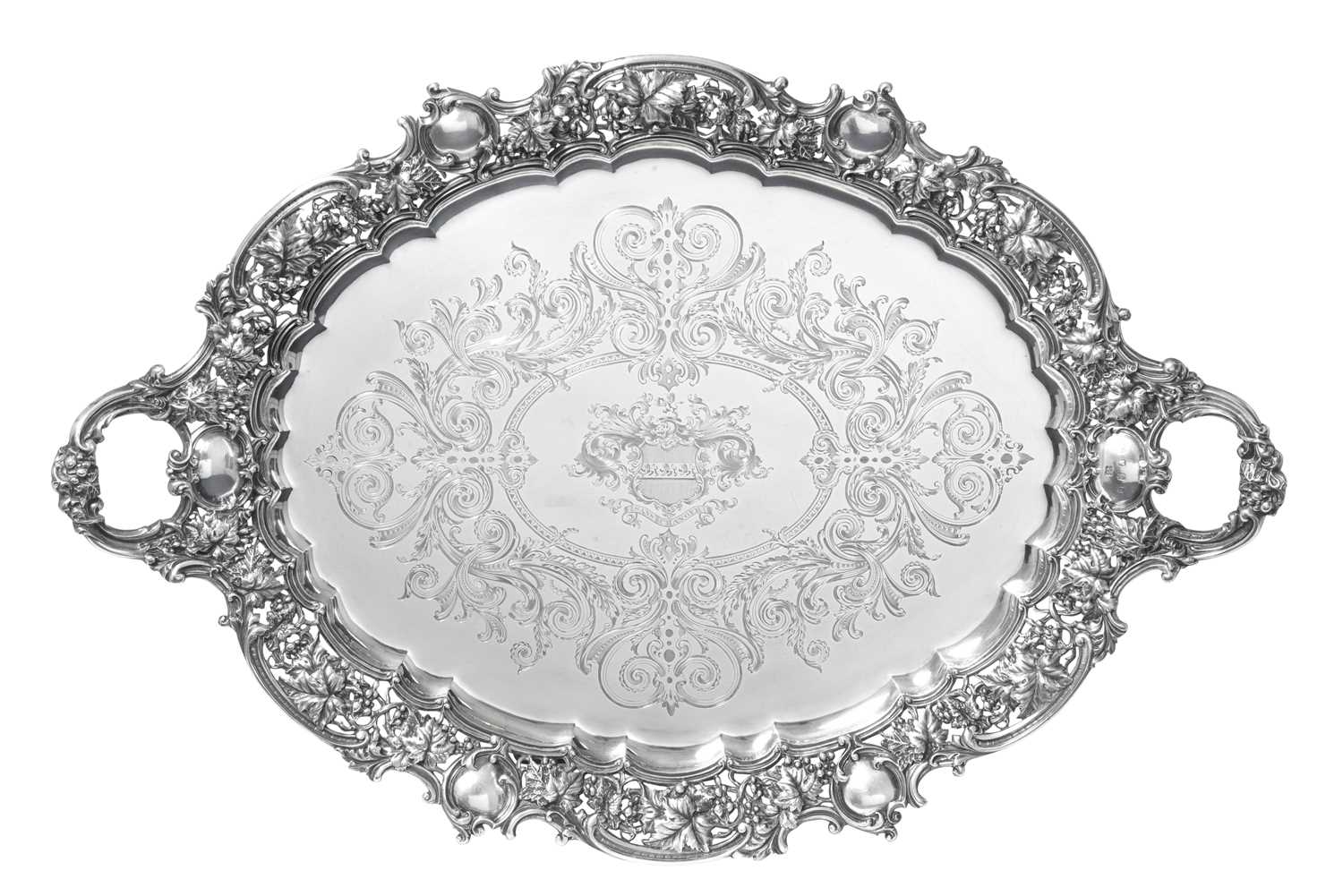 Lot 2049 - A Victorian Silver Tea-Tray