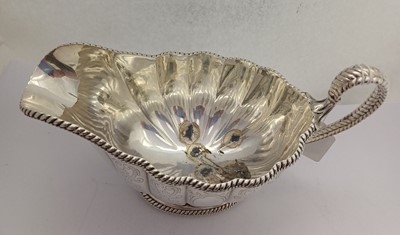 Lot 2035 - A Pair of Victorian Silver Sauceboats