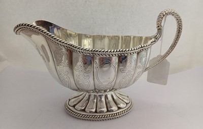 Lot 2035 - A Pair of Victorian Silver Sauceboats