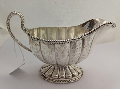 Lot 2035 - A Pair of Victorian Silver Sauceboats