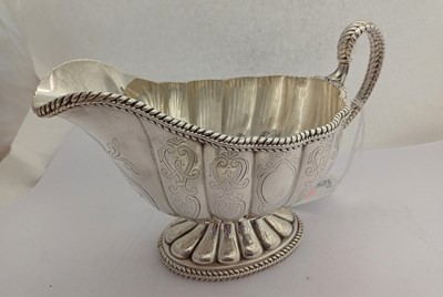 Lot 2035 - A Pair of Victorian Silver Sauceboats