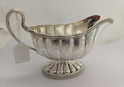 Lot 2035 - A Pair of Victorian Silver Sauceboats