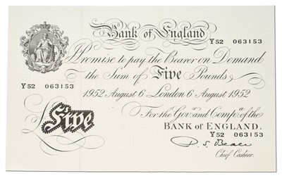 Lot 394 - Bank of England, Five Pounds, London August...