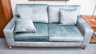 Lot 1356 - An Alstons "Fairmont" Sofa, duck egg blue,...