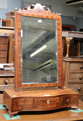 Lot 1140 - A Regency Mahogany Dressing Table Mirror, with...