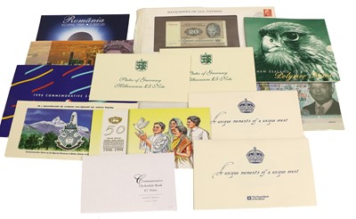 Lot 420 - Assorted Commemorative Banknote Presentation...