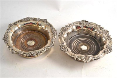 Lot 515 - Two Old Sheffield plate bottle coasters