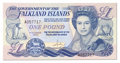Lot 418 - 6x Falkland Islands Banknotes, comprising;...