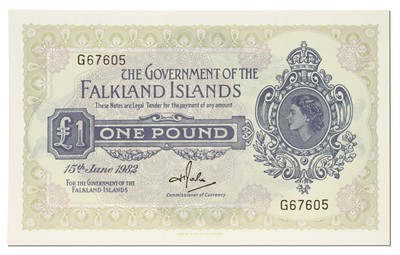 Lot 418 - 6x Falkland Islands Banknotes, comprising;...