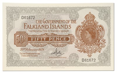 Lot 418 - 6x Falkland Islands Banknotes, comprising;...