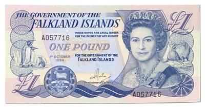 Lot 418 - 6x Falkland Islands Banknotes, comprising;...