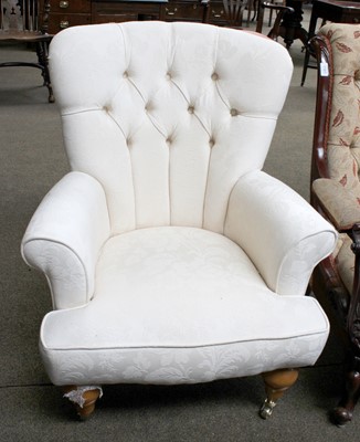 Lot 1344 - A Modern Button Backed Upholstered Armchair,...