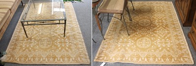 Lot 1226 - Pair of Machine Made Rugs, each with a mustard...