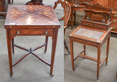 Lot 1181 - A Late Victorian Marquetry Inlaid Rosewood...