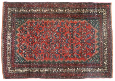 Lot 573 - Kurdish Rug West Iran, circa 1940 The deep...