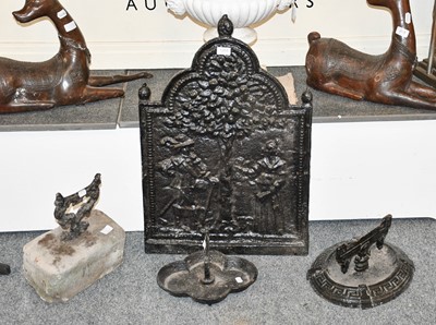 Lot 1255 - Three Victorian Cast Iron Boot Scrapers and a...