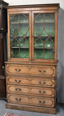 Lot 1333 - A George III Style Mahogany Secretaire...