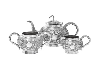 Lot 2083 - A Three-Piece Silver Tea-Service