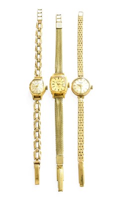 Lot 23 - A Lady's 9 Carat Gold Limit Wristwatch, a Lady'...