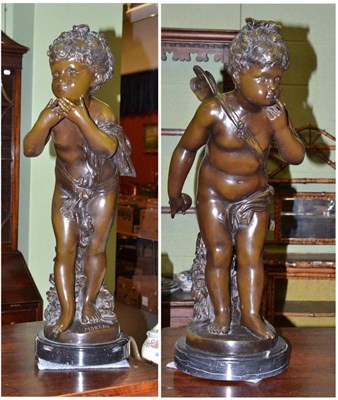 Lot 535 - Pair of Art Nouveau style bronzes