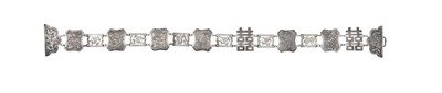 Lot 2091 - A Chinese Export Silver Belt