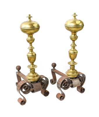 Lot 237 - A Pair of Late 18th/Early 19th Century Brass...