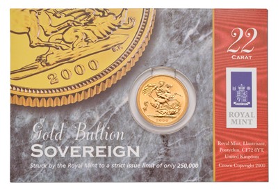 Lot 224 - Elizabeth II, Sovereign 2000; housed on Royal...