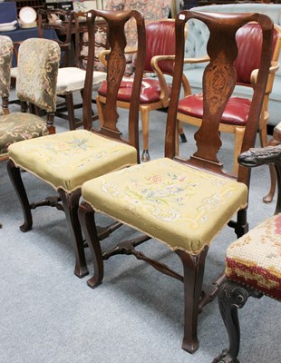 Lot 1277 - A Pair of 18th Century Side Chairs