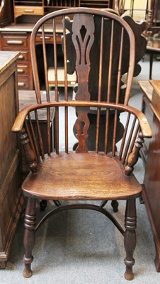 Lot 1250 - A 19th Century Elm Windsor Chair by F Walker,...