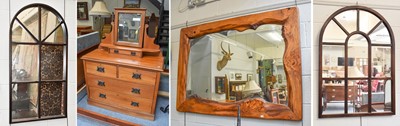 Lot 1184 - An Arts and Crafts Walnut Dressing Chest, two...