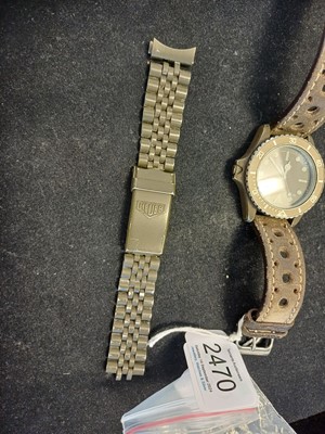 Lot 2470 - Heuer: A PVD Coated Calendar Centre Seconds...