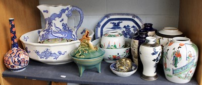 Lot 67 - A Shelf of Decorative Ceramics, including a...