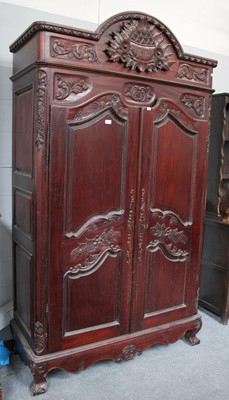 Lot 1347 - A Reproduction French Stained Hardwood Carved...