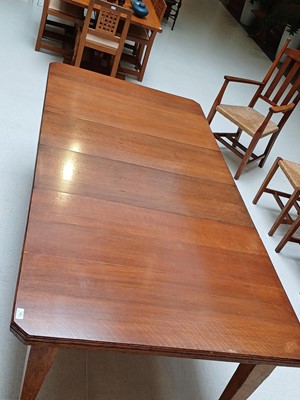 Lot 188 - An Arts & Crafts Oak Extending Dining Table,...