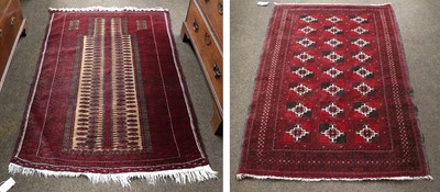 Lot 1101 - Herat Baluch Prayer Rug, the camel ground with...