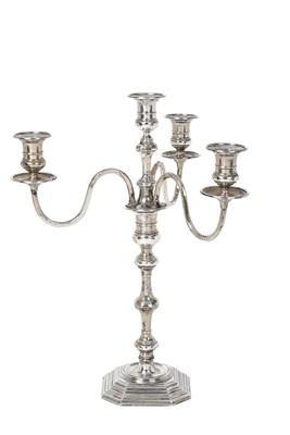 Lot 2097 - An Edward VII Silver Four-Light Candelabrum