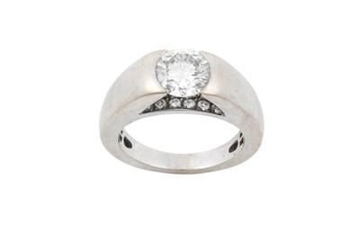 Lot 2209 - A Diamond Solitaire Ring the round brilliant...