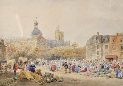 Lot 1012 - Frederick Nash (1782-1856) "The Market Place,...