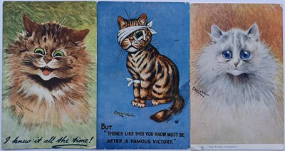 Lot 271 - Ten Postcards of Cats by Louis Wain....