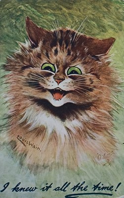 Lot 271 - Ten Postcards of Cats by Louis Wain....