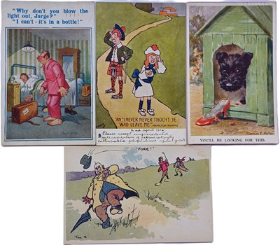 Lot 285 - Comic Postcards. A box containing...