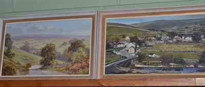 Lot 596 - Albert Jackson, framed oil on board together with an oil of Kettlewell signed J.C Brown